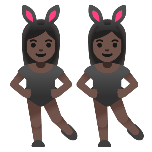 Women with Bunny Ears: Dark Skin Tone, the design in this release