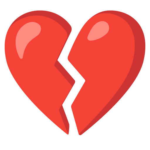 Broken Heart as drawn by Google in 17.0