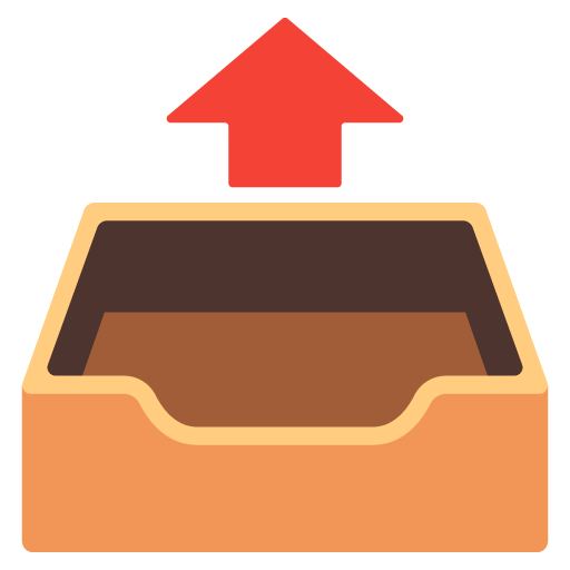 Outbox Tray as drawn by Google in 17.0