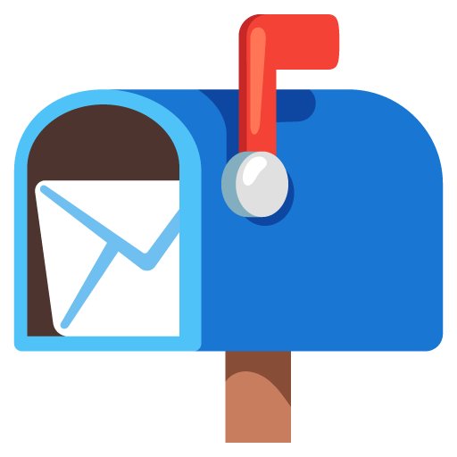 open mailbox with raised flag as rendered by Google