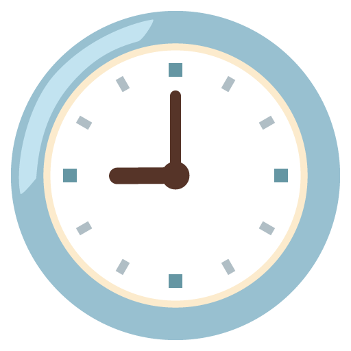 nine o’clock as rendered by Google