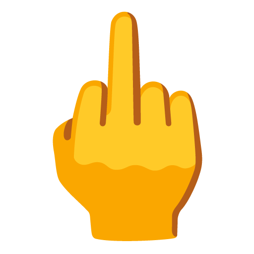 Middle Finger as drawn by Google in 17.0