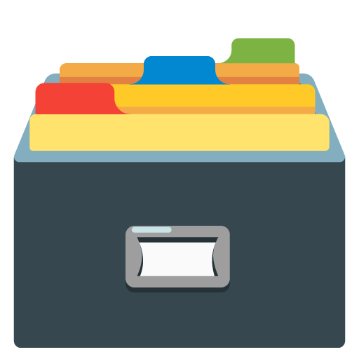 card file box as rendered by Google