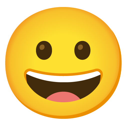 grinning face as rendered by Google
