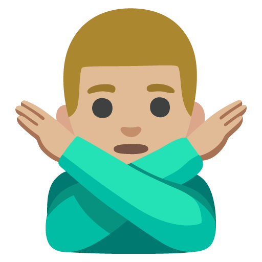 Man Gesturing NO: Medium-Light Skin Tone, the design in this release