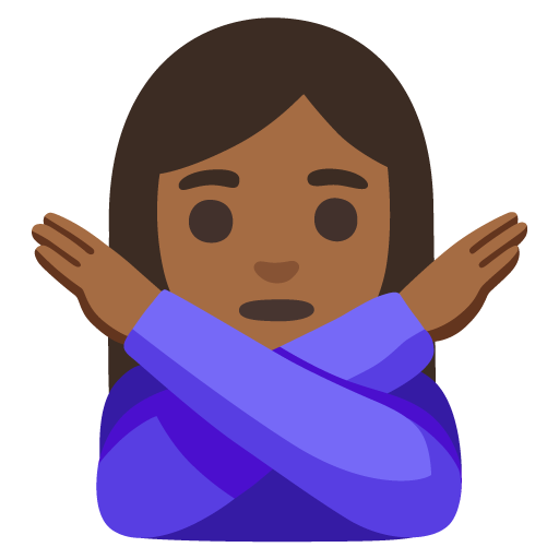 Woman Gesturing NO: Medium-Dark Skin Tone, the design in this release