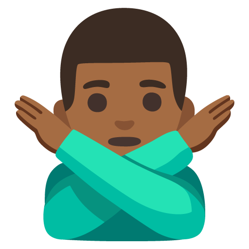 Man Gesturing NO: Medium-Dark Skin Tone, the design in this release