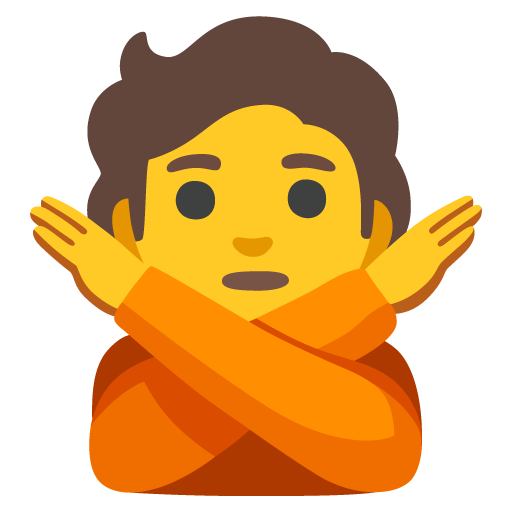 Person Gesturing NO, the design in this release