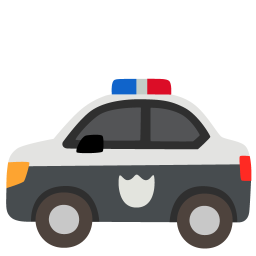 police car as rendered by Google