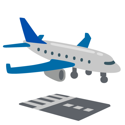 airplane arrival as rendered by Google