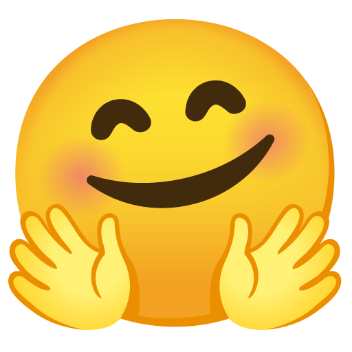 faccina che abbraccia as rendered by Google