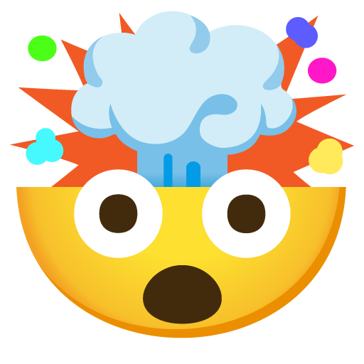 exploding head as rendered by Google