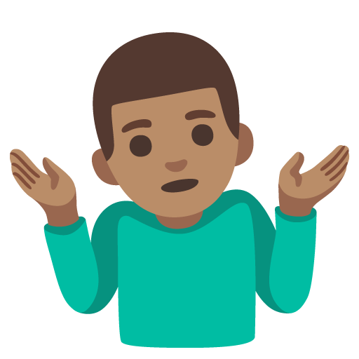 Man Shrugging: Medium Skin Tone, the design in this release