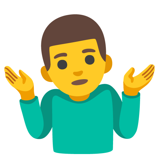 man shrugging as rendered by Google