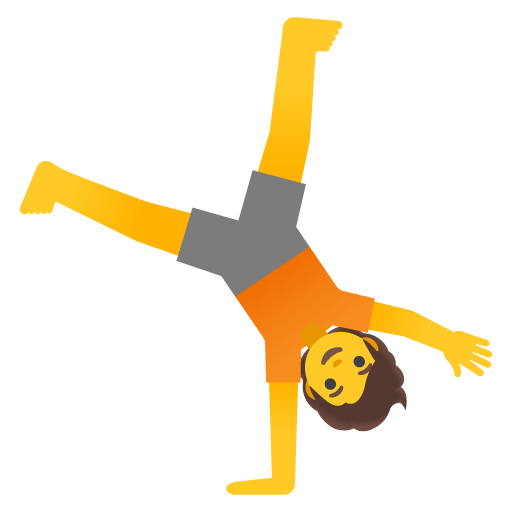 person cartwheeling as rendered by Google