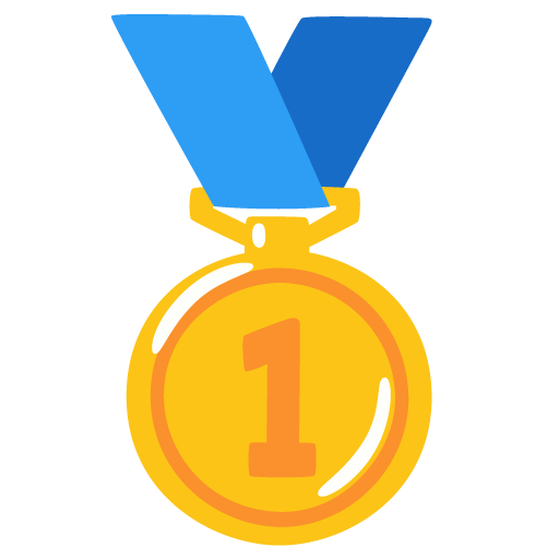 1st place medal as rendered by Google