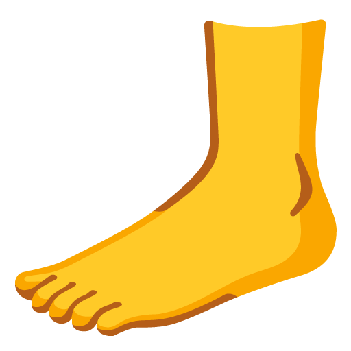 Foot as drawn by Google in 17.0