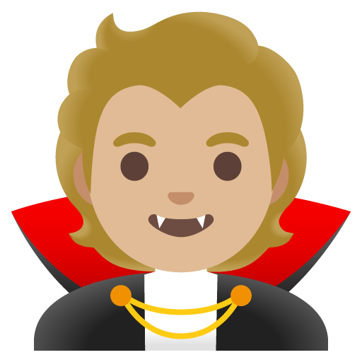 vampire: medium-light skin tone as rendered by Google