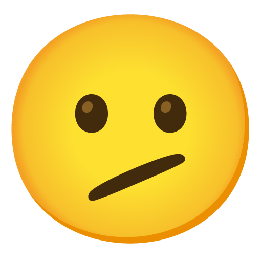 Face with Diagonal Mouth as drawn by Google in 17.0