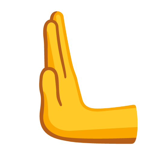 leftwards pushing hand as rendered by Google