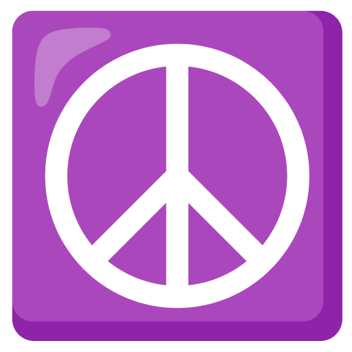 peace symbol as rendered by Google