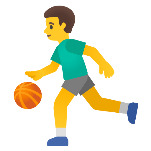 man bouncing ball as rendered by Google