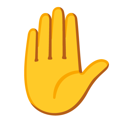 Raised Hand as drawn by Google in 17.0