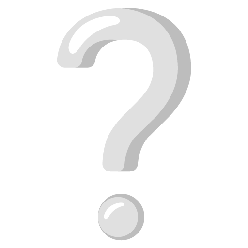 white question mark as rendered by Google