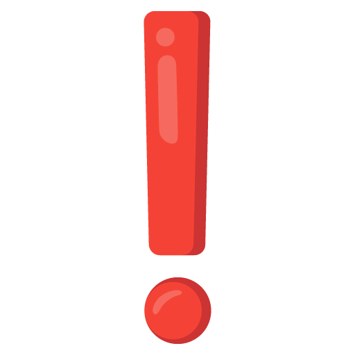 punto esclamativo rosso as rendered by Google