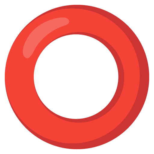 hollow red circle as rendered by Google