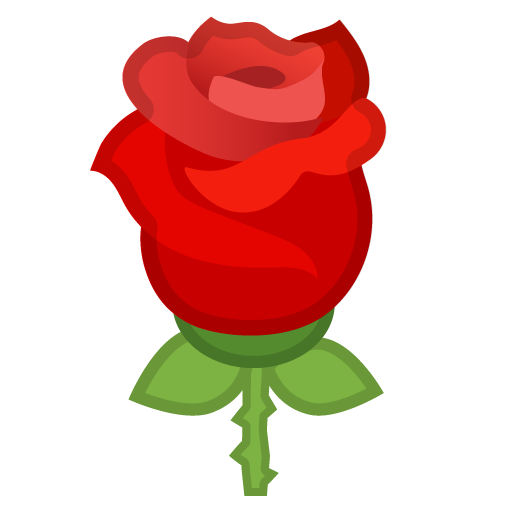 Rose as drawn by Google in Android 10.0 March 2020 Feature Drop