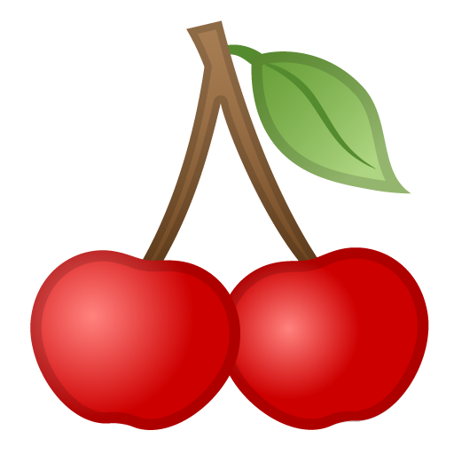 Cherries as drawn by Google in Android 10.0 March 2020 Feature Drop