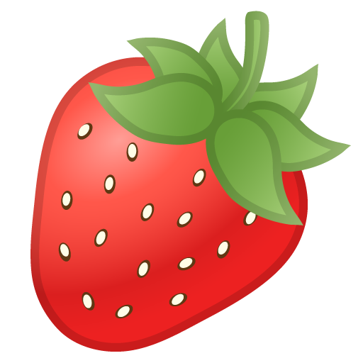 Strawberry as drawn by Google in Android 10.0 March 2020 Feature Drop