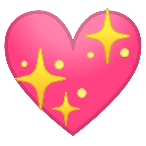 Funkelndes Herz as drawn by Google in Android 10.0 March 2020 Feature Drop
