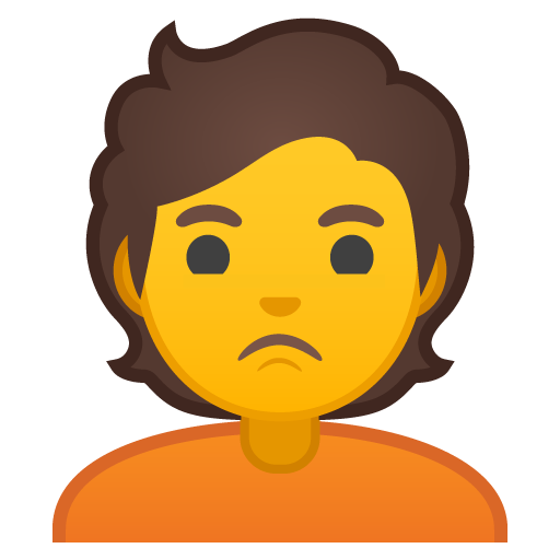 Person Pouting as drawn by Google in Android 10.0 March 2020 Feature Drop