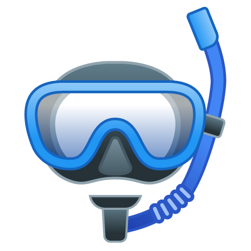 Diving Mask as drawn by Google in Android 10.0 March 2020 Feature Drop