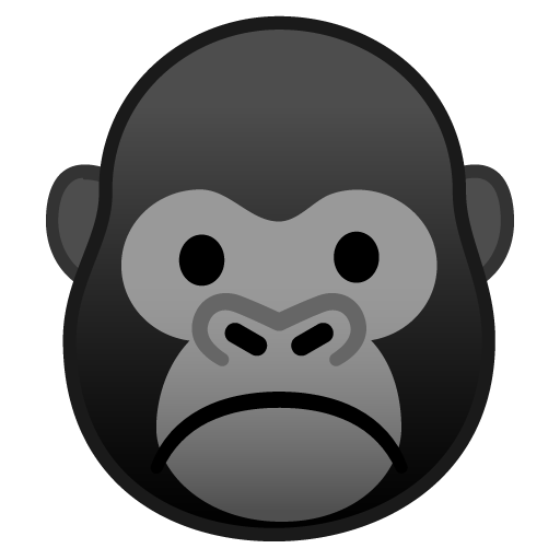 Gorilla as drawn by Google in Android 10.0 March 2020 Feature Drop