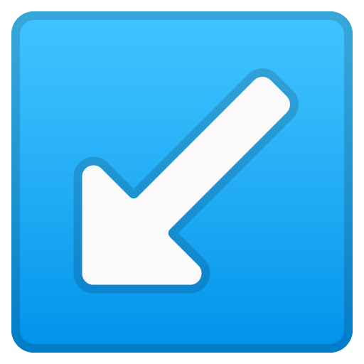 Down-Left Arrow as drawn by Google in Android 10.0 March 2020 Feature Drop