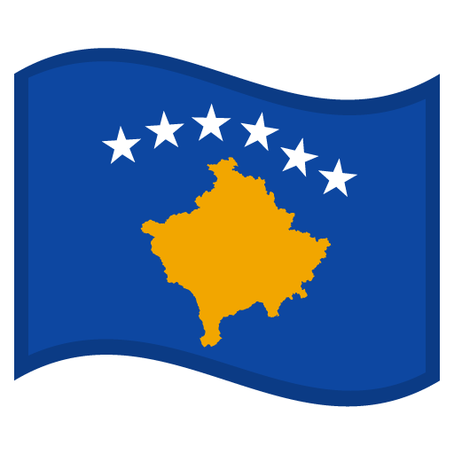Flag: Kosovo as drawn by Google in Android 10.0