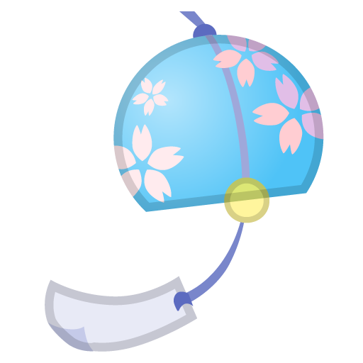 Wind Chime as drawn by Google in Android 10.0