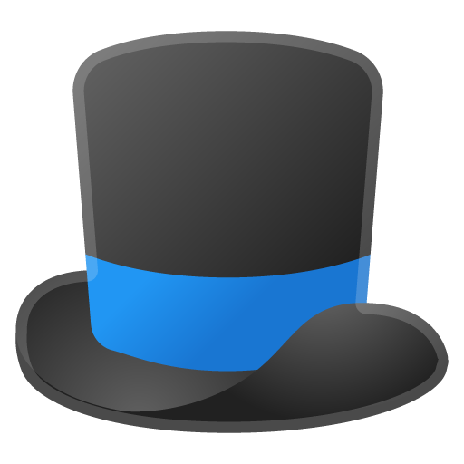Top Hat as drawn by Google in Android 10.0