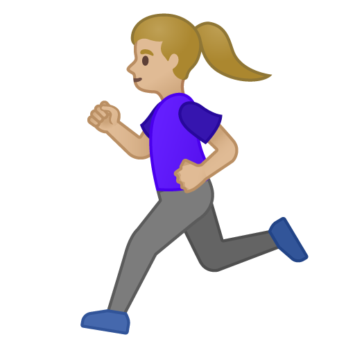 Woman Running: Medium-Light Skin Tone, the design in this release