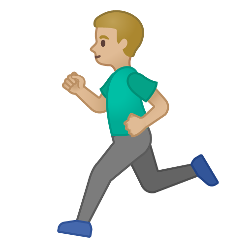 Man Running: Medium-Light Skin Tone, the design in this release