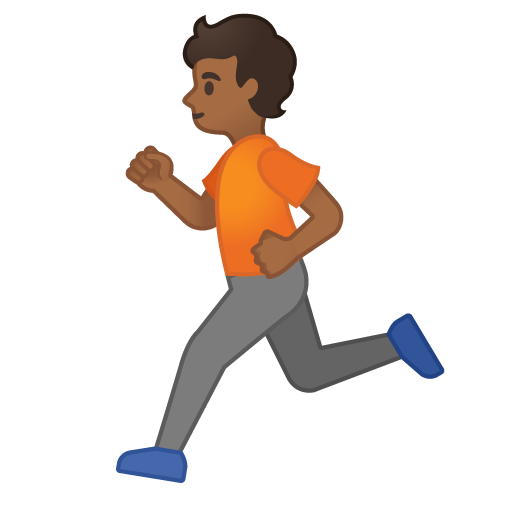 Person Running: Medium-Dark Skin Tone, the design in this release