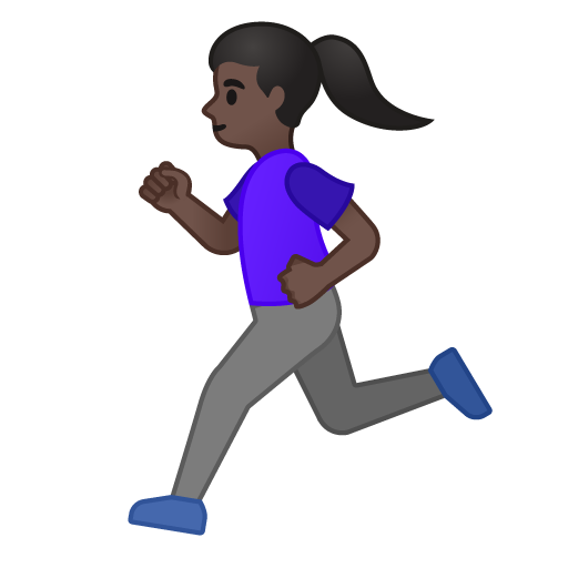 Woman Running: Dark Skin Tone, the design in this release