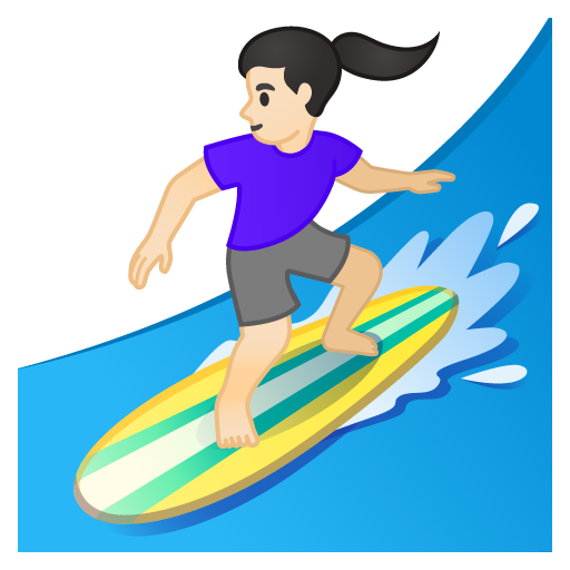 Woman Surfing: Light Skin Tone, the design in this release