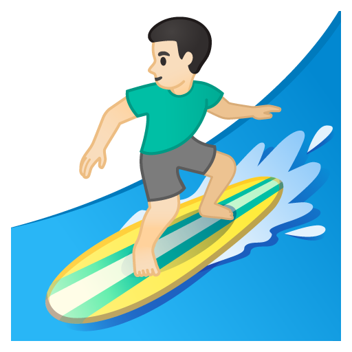 Man Surfing: Light Skin Tone, the design in this release
