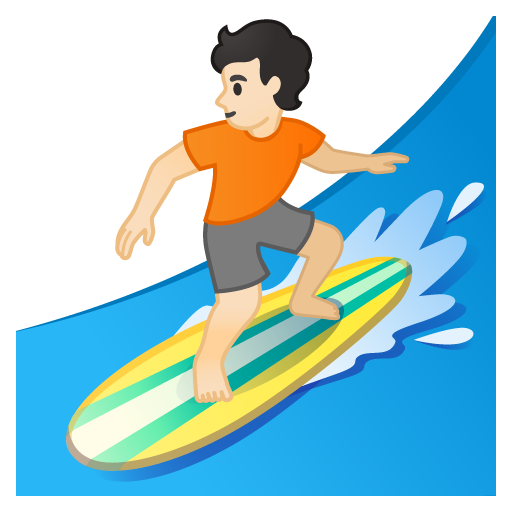 Person Surfing: Light Skin Tone, the design in this release