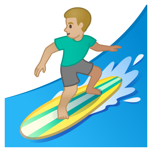 Man Surfing: Medium-Light Skin Tone, the design in this release
