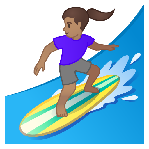 Woman Surfing: Medium Skin Tone, the design in this release
